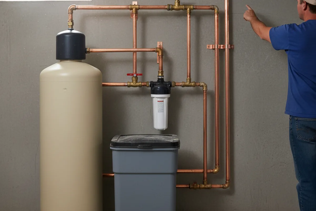Whole-house water treatment system installed in Turin